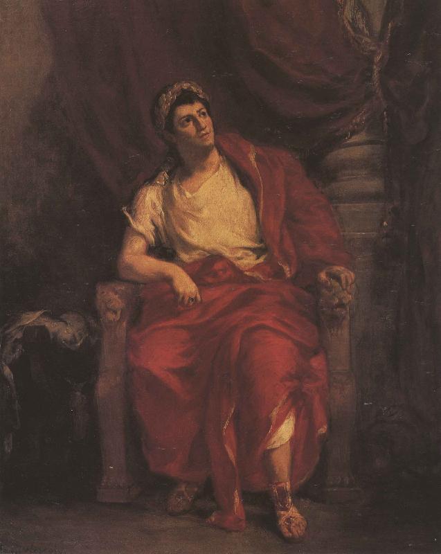 Eugene Delacroix Talma als Nero in oil painting image